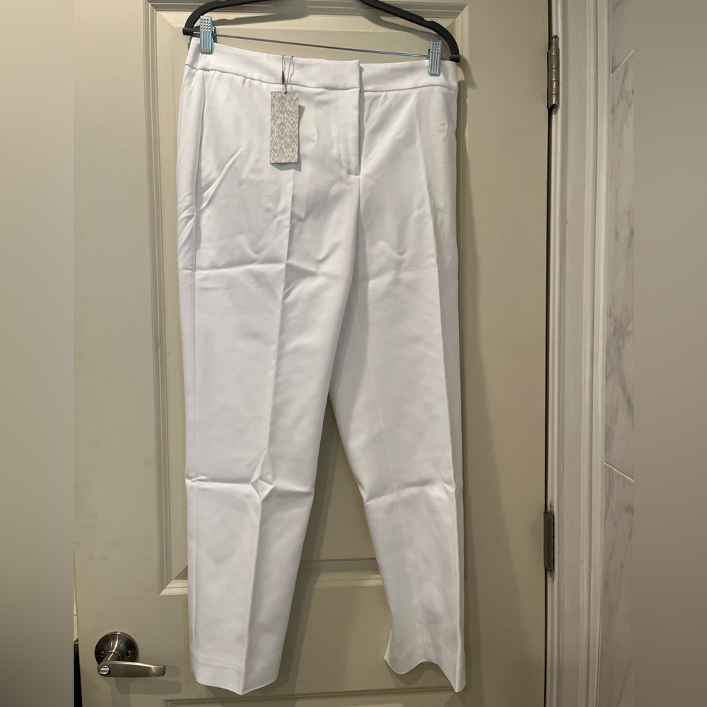 Chico’s Women’s White Ankle Suit Pants Bottom BL Size 1R NWT